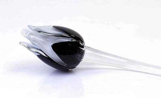 Loranto — Tulp, zwart-wit, glas