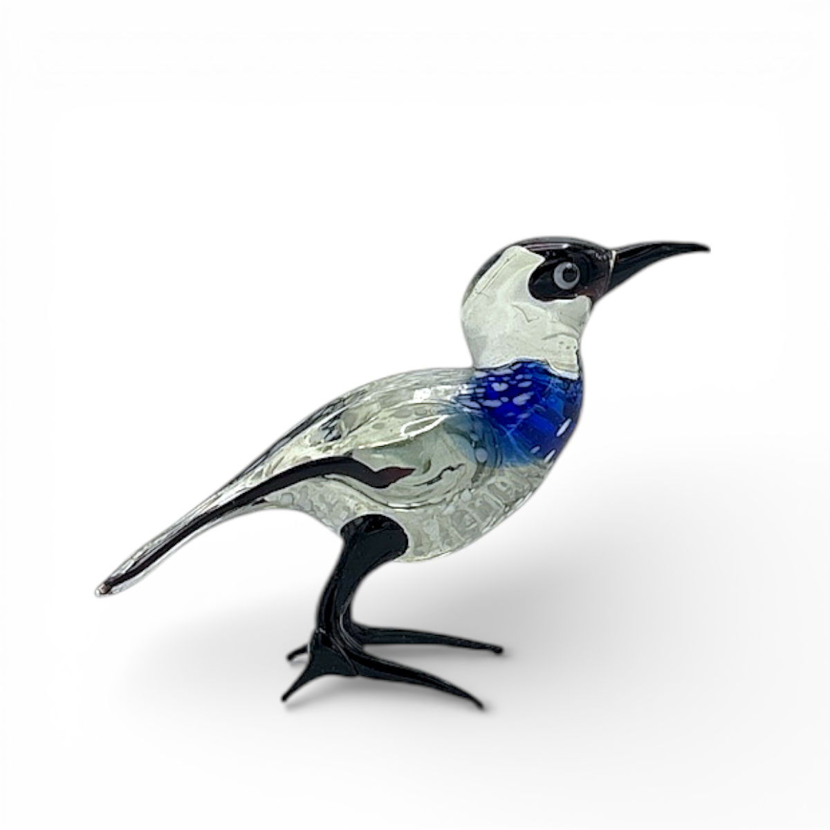 Loranto — Vogel, Saffierborst, glas