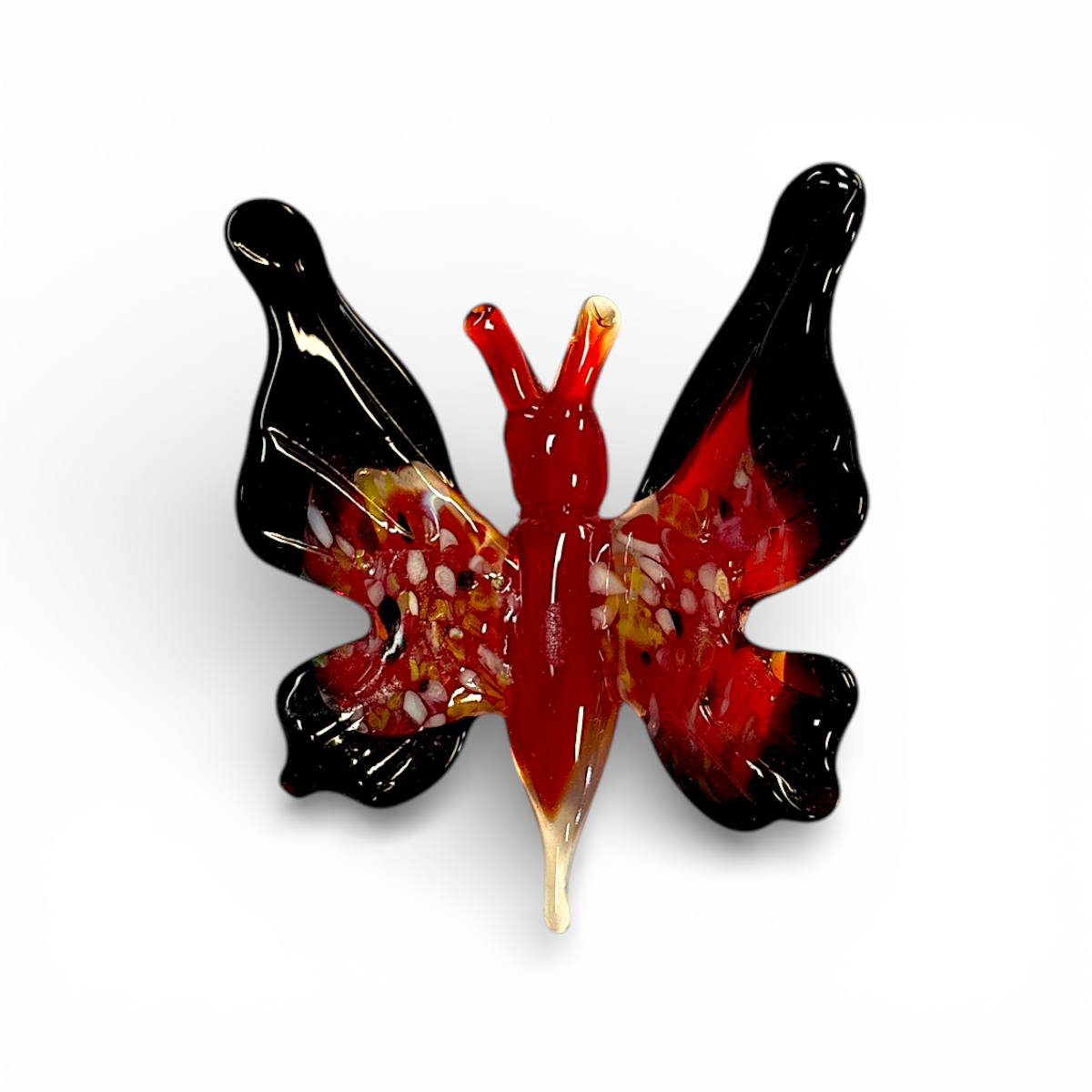 Loranto — Vlinder klein, rood, glas