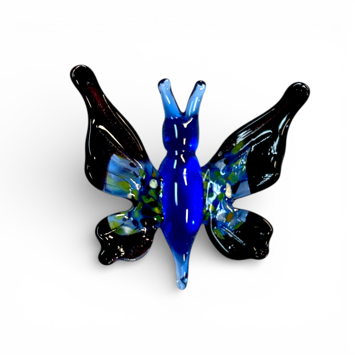 Loranto — Vlinder klein, blauw, glas