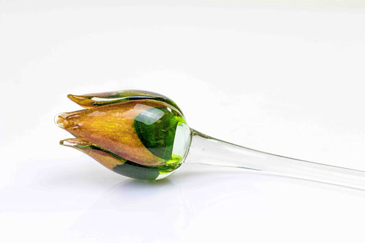 Loranto — Tulp, groen-oranje, glas
