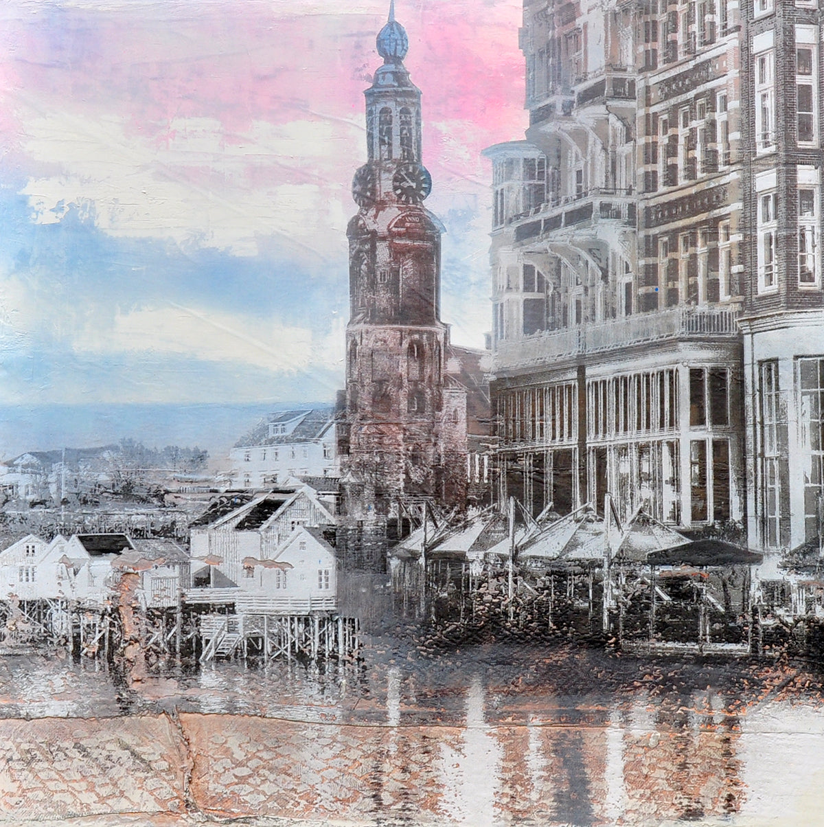 Marq — Quiet setting, mixed media