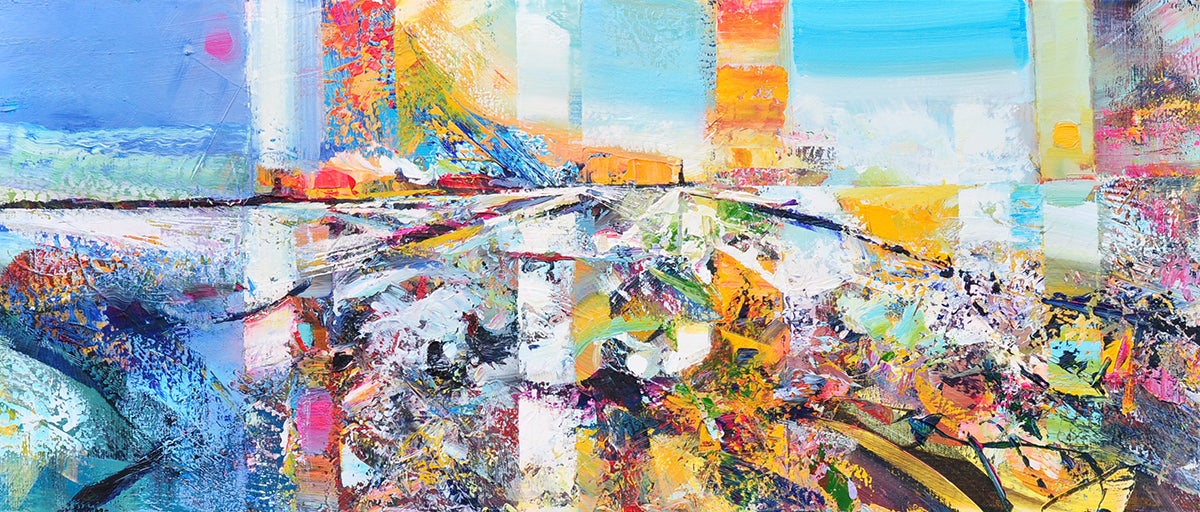 Peter Meijer — Horizon bij Winschoten, acryl op linnen