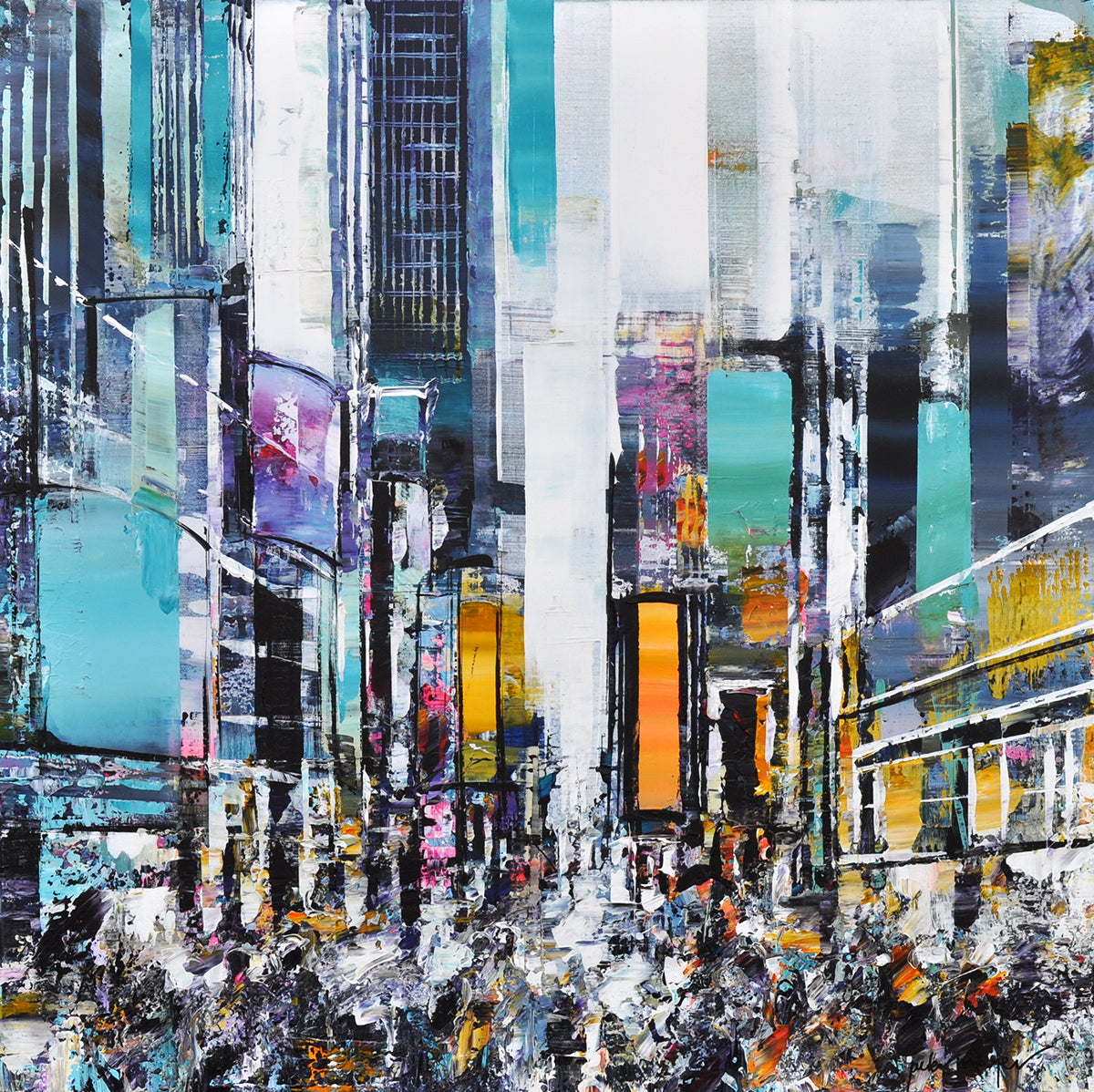 Peter Meijer — Midtown Manhattan, acryl op linnen
