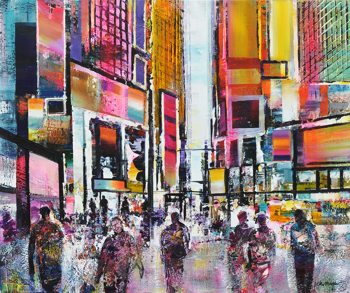 Peter Meijer — On the road in NY, acryl op linnen