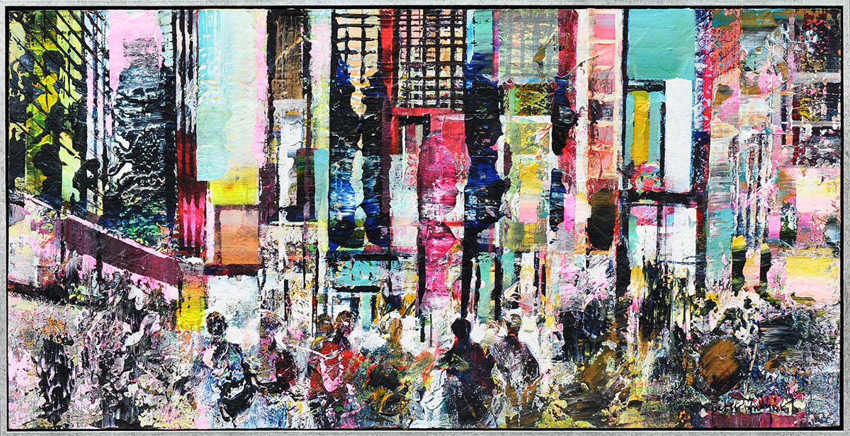 Peter Meijer — NY 17th Street, acryl op paneel