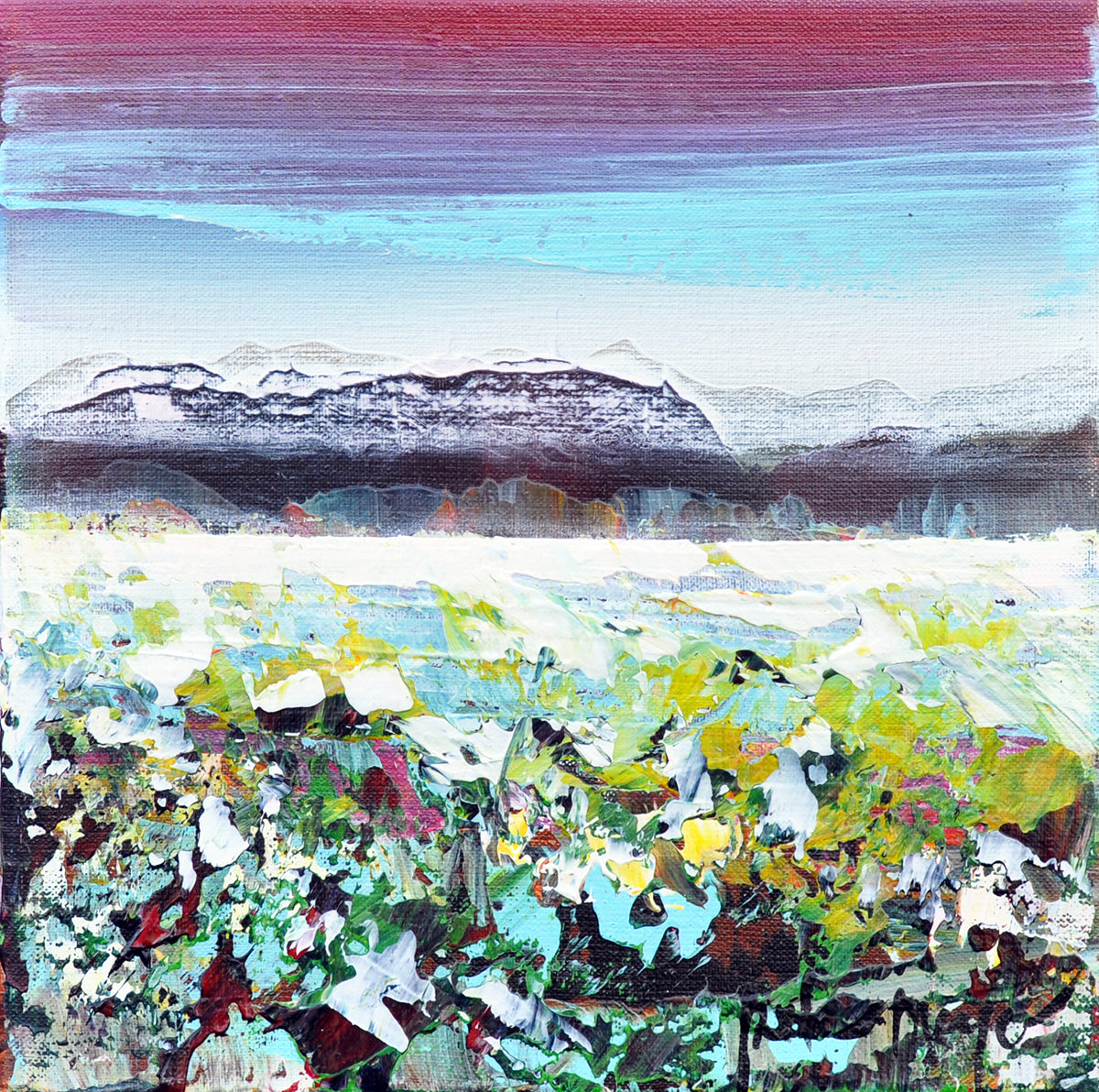 Peter Meijer — Witte adem, acryl op linnen