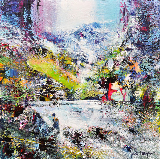 Peter Meijer — Landscape tapestry of color, acryl op linnen
