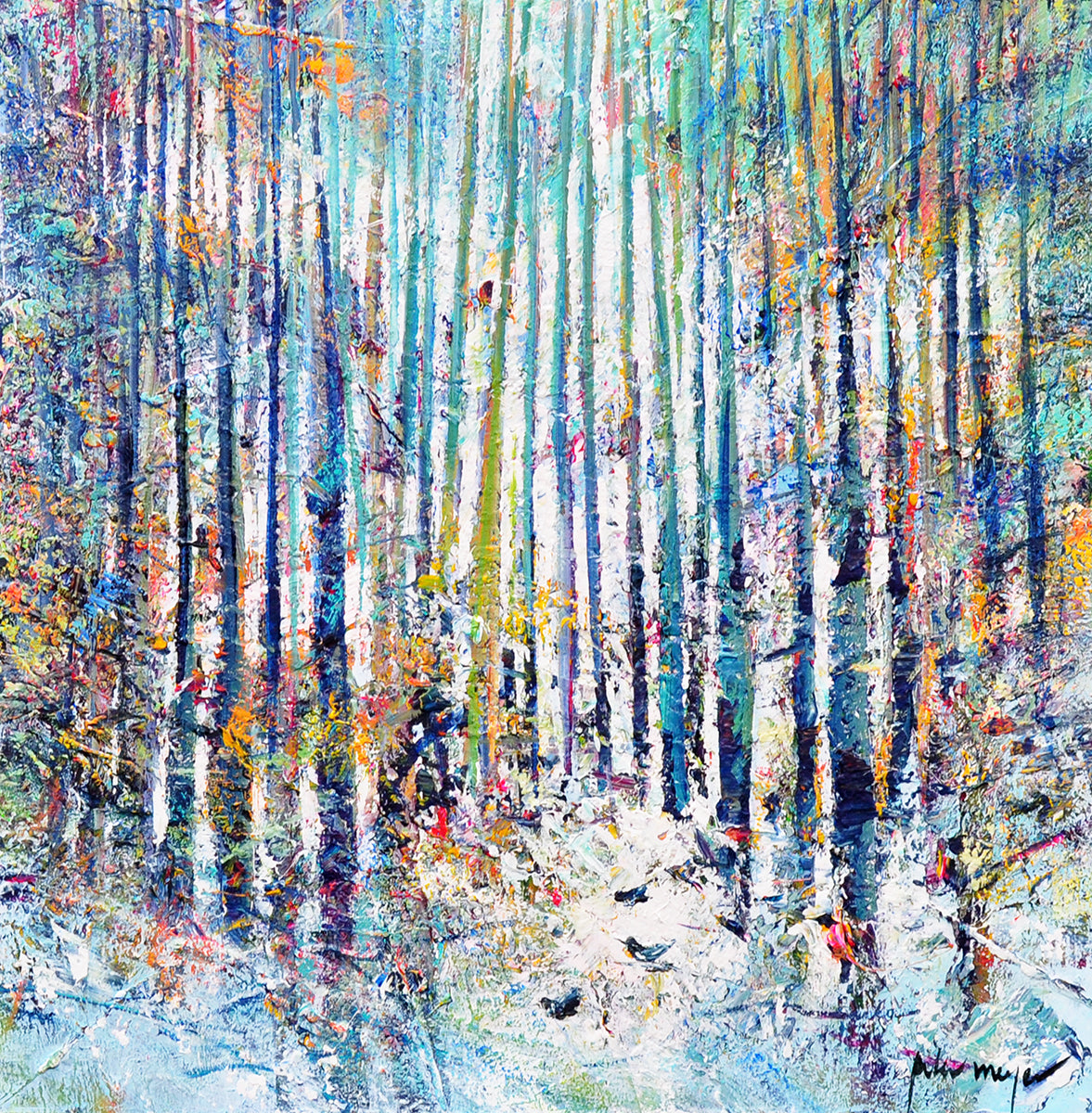 Peter Meijer — Turmoil nature, acryl op linnen