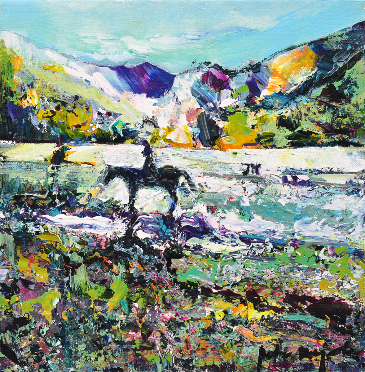 Peter Meijer — Light Above the Fjord, acryl op linnen