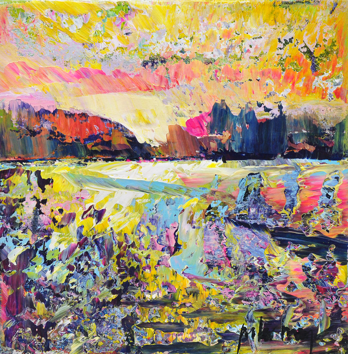 Peter Meijer — The Narrow Path Fjord, acryl op linnen