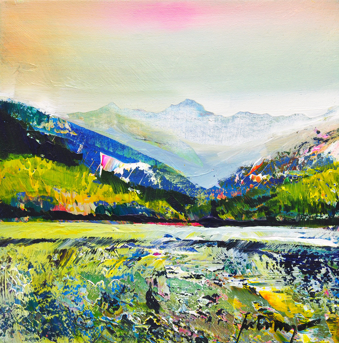 Peter Meijer — On the Atlantic Road, acryl op linnen