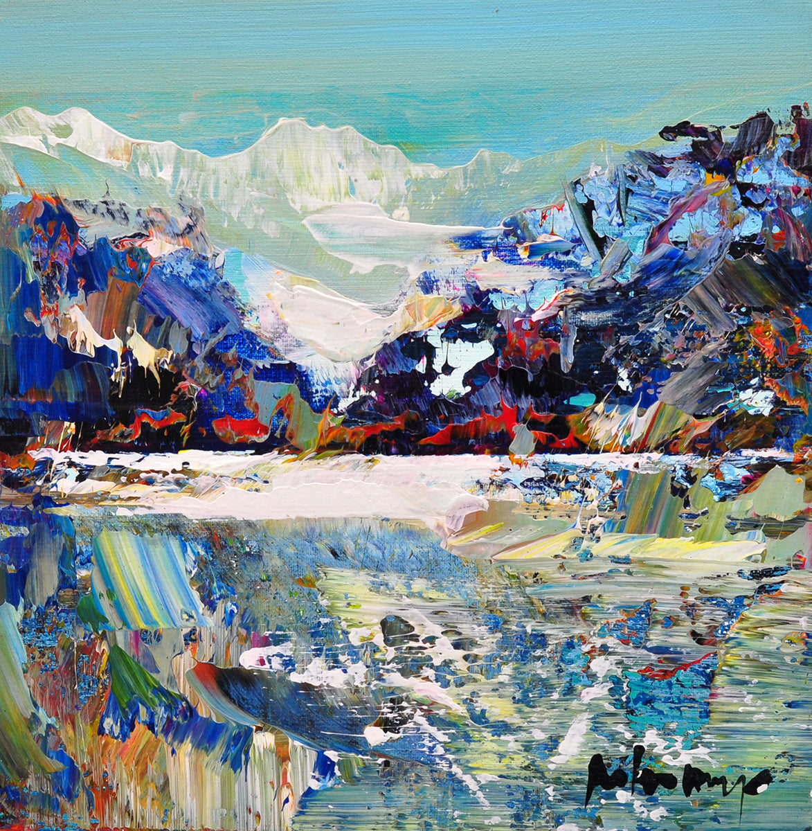 Peter Meijer — Oslo Fjord Abstraction, acryl op linnen