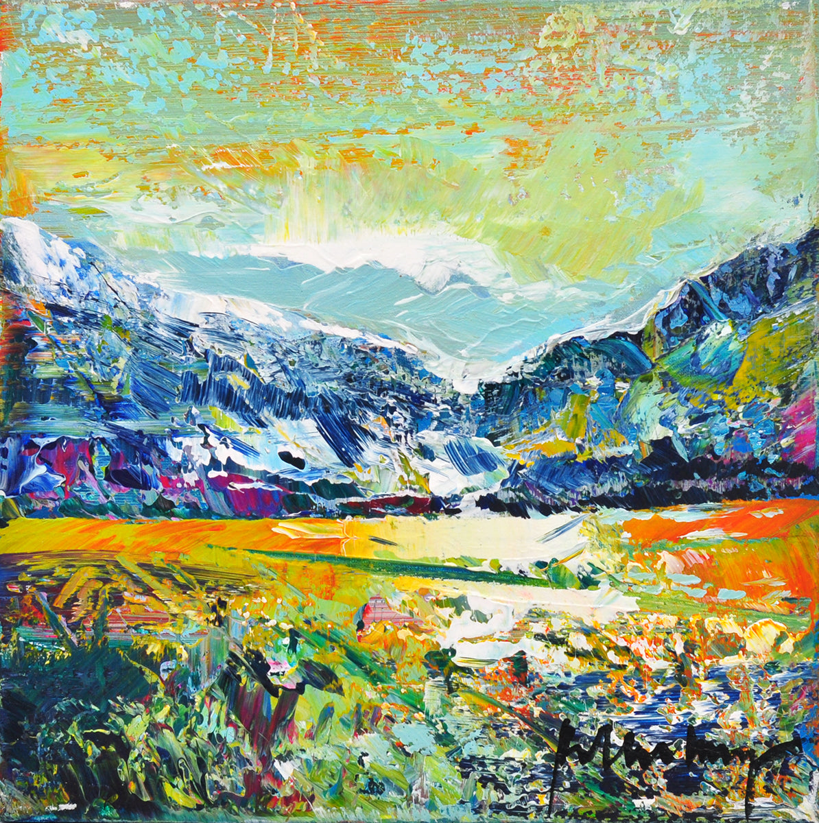 Peter Meijer — Reflection in the Lake, acryl op linnen