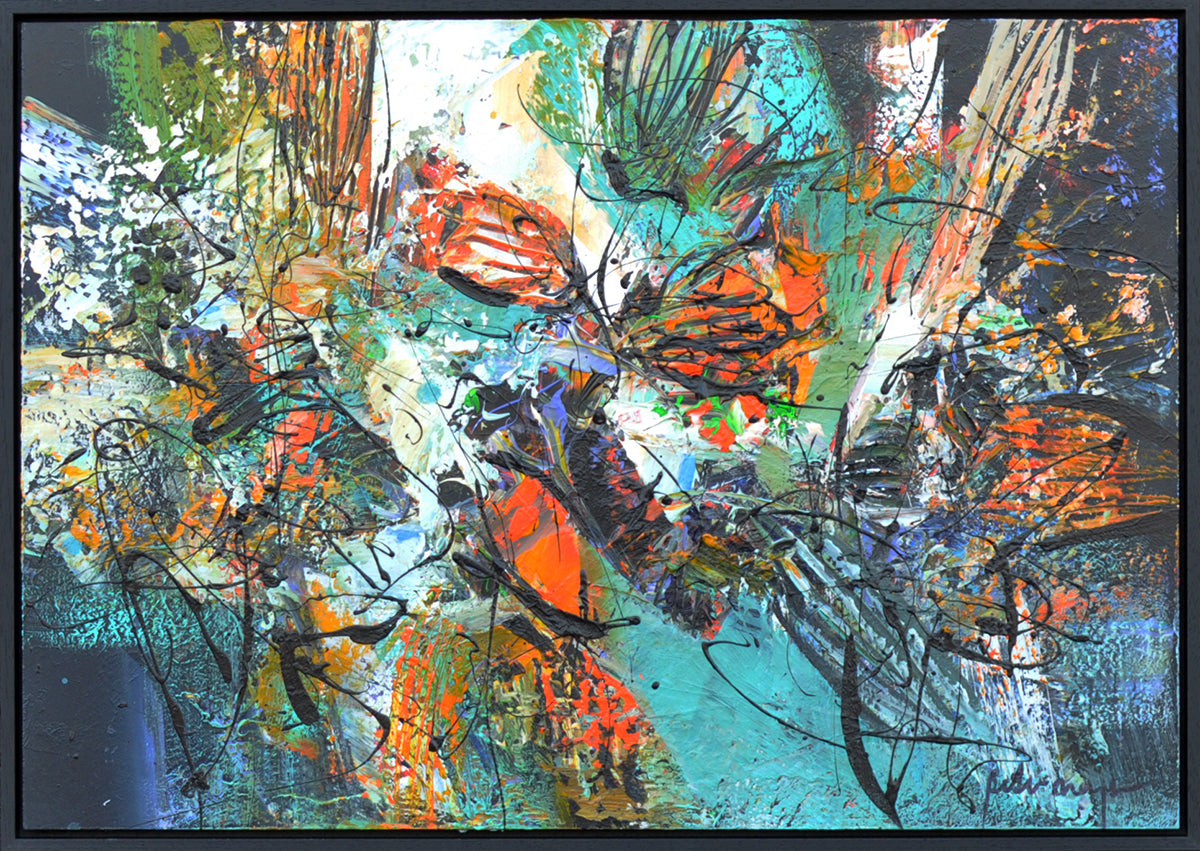 Peter Meijer — Nuages de Plumes, acryl op paneel