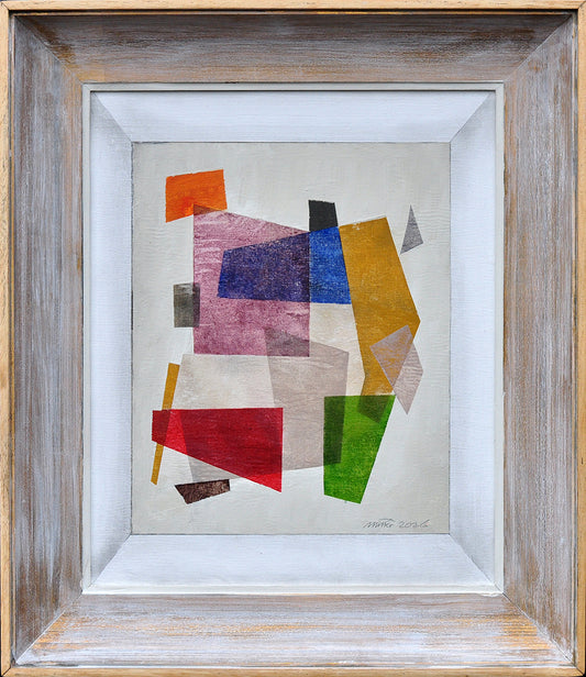 San Ming — Shattering of colours, gemengde techniek op linnen