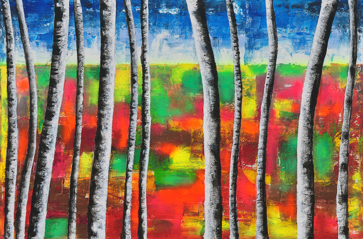 Norbertus — Trees in Aspen, acryl op linnen