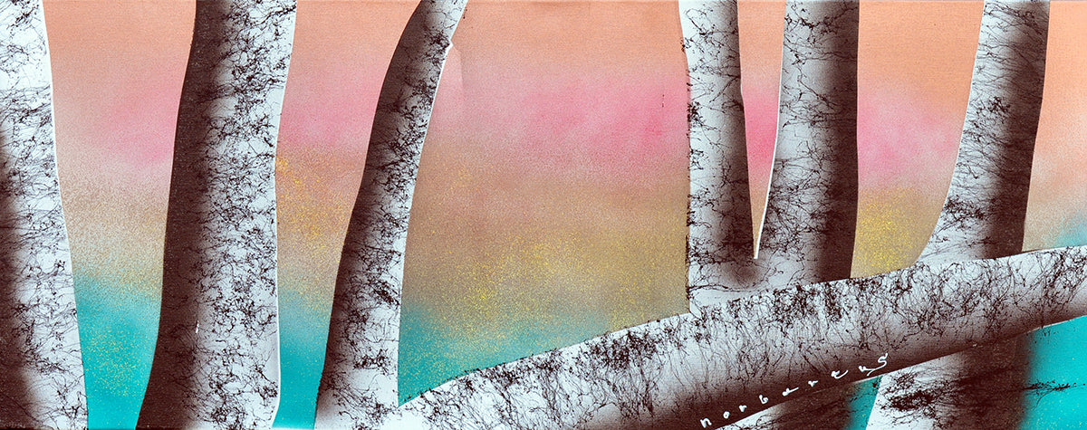Norbertus — Birch forest, acryl op linnen
