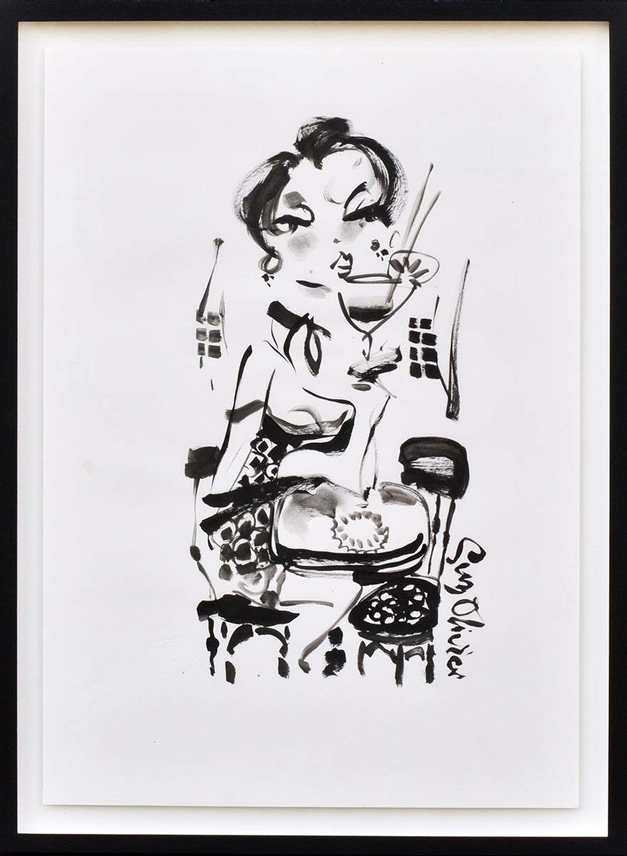 Guy Olivier — Cocktail, acryl op papier (in museumglas)