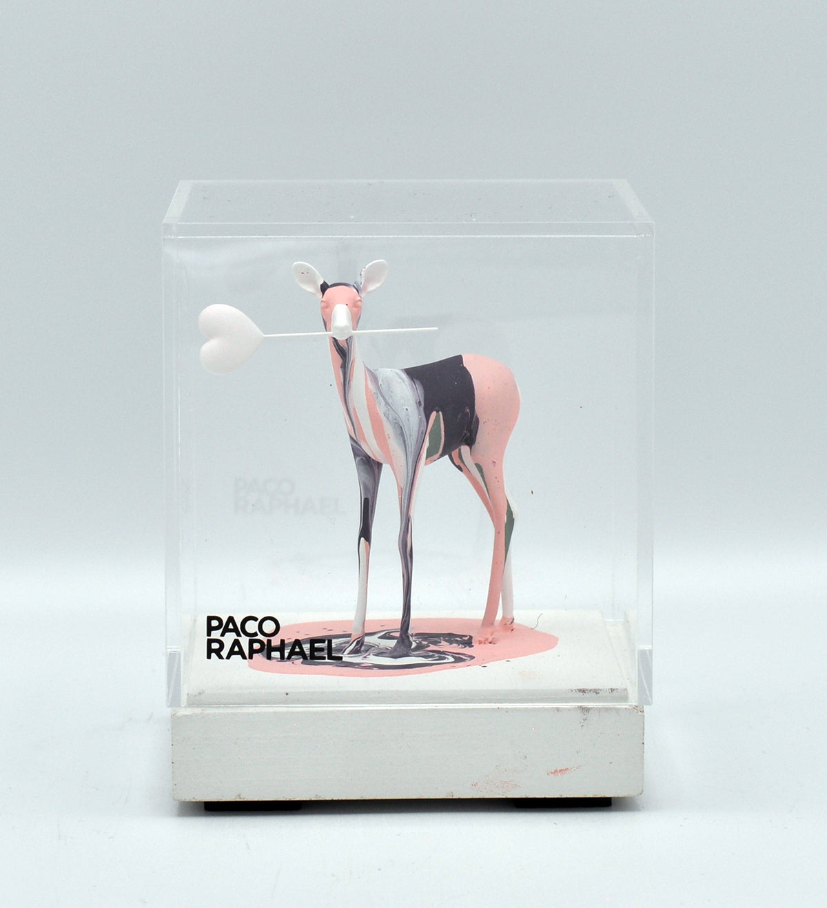 Paco Raphael — Mini bambi (pink, grey, white), mixed media