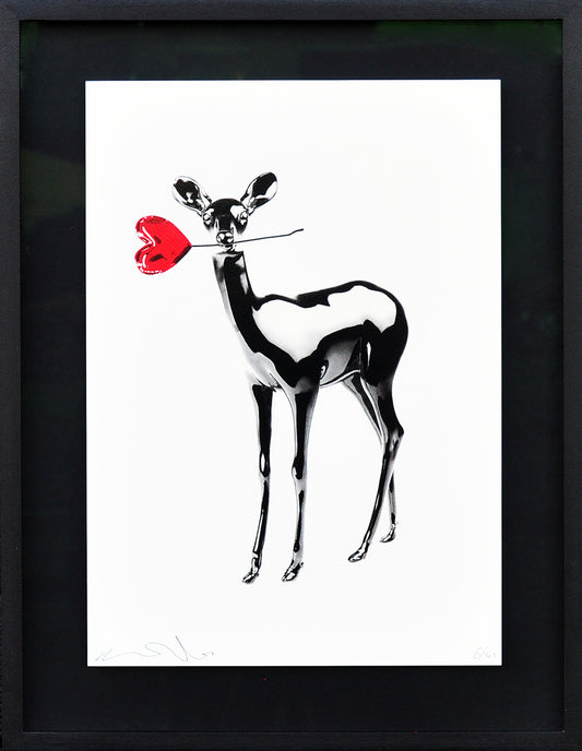 Paco Raphael — Oh Deer (red), vierlaagse zeefdruk