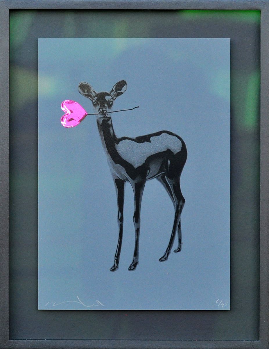 Paco Raphael — Oh Deer (purple), vierlaagse zeefdruk
