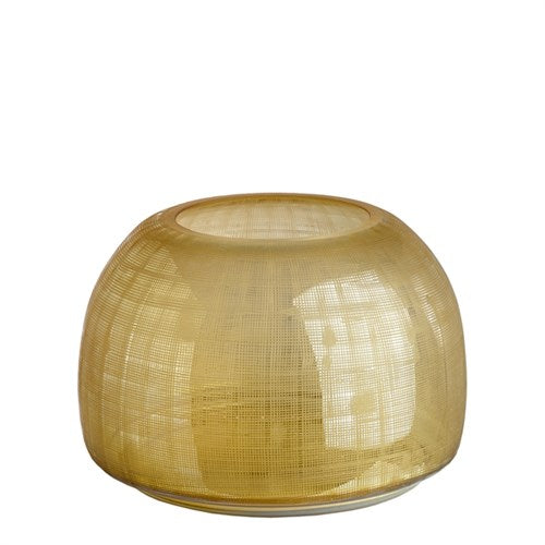 Pols Potten — Vaas geruit, amber, glas