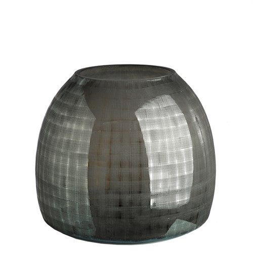 Pols Potten — Vaas geruit, grijs, glas