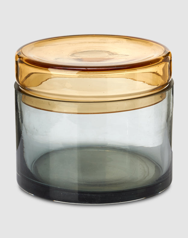 Pols Potten — Caps and jars, grijs-cognac L, glas