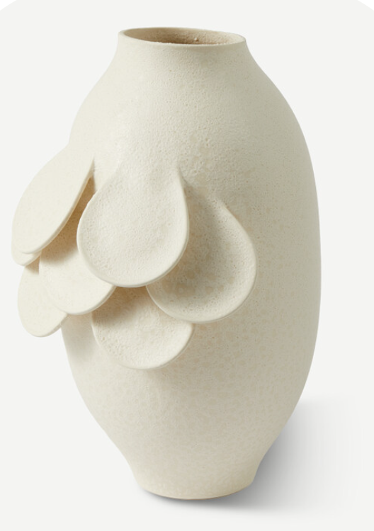 Pols Potten — Vaas Quillie, beige L, keramiek