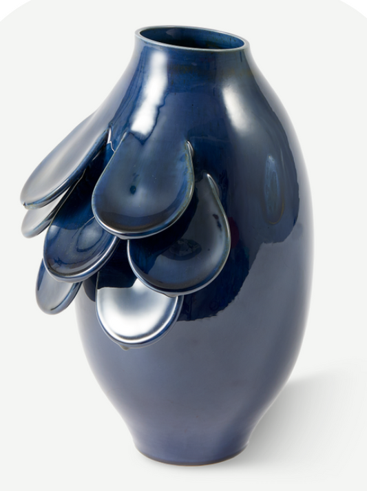 Pols Potten — Vaas Quillie, Blauw S, aardewerk