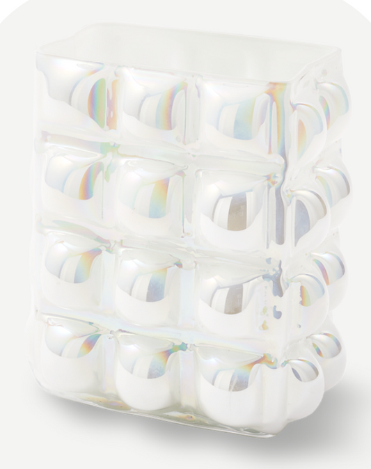 Pols Potten — Bubble vaas, wit L, glas