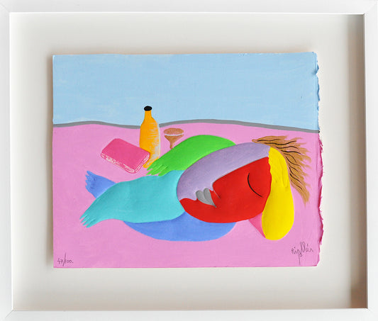 Juan Ripolles — Siesta, materie ets (in museumglas)