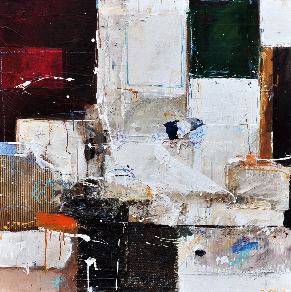Ron van der Werf — Aards Contrast, gem. techniek op linnen