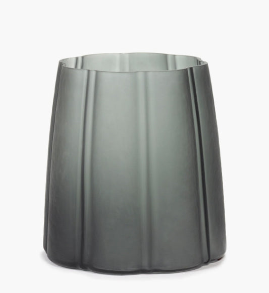 SERAX — Shapes, vaas donker grijs (Piet Boon), glas