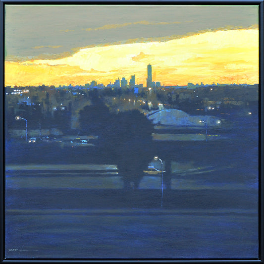 Stephen Brook — Sunset city 2, acryl op linnen