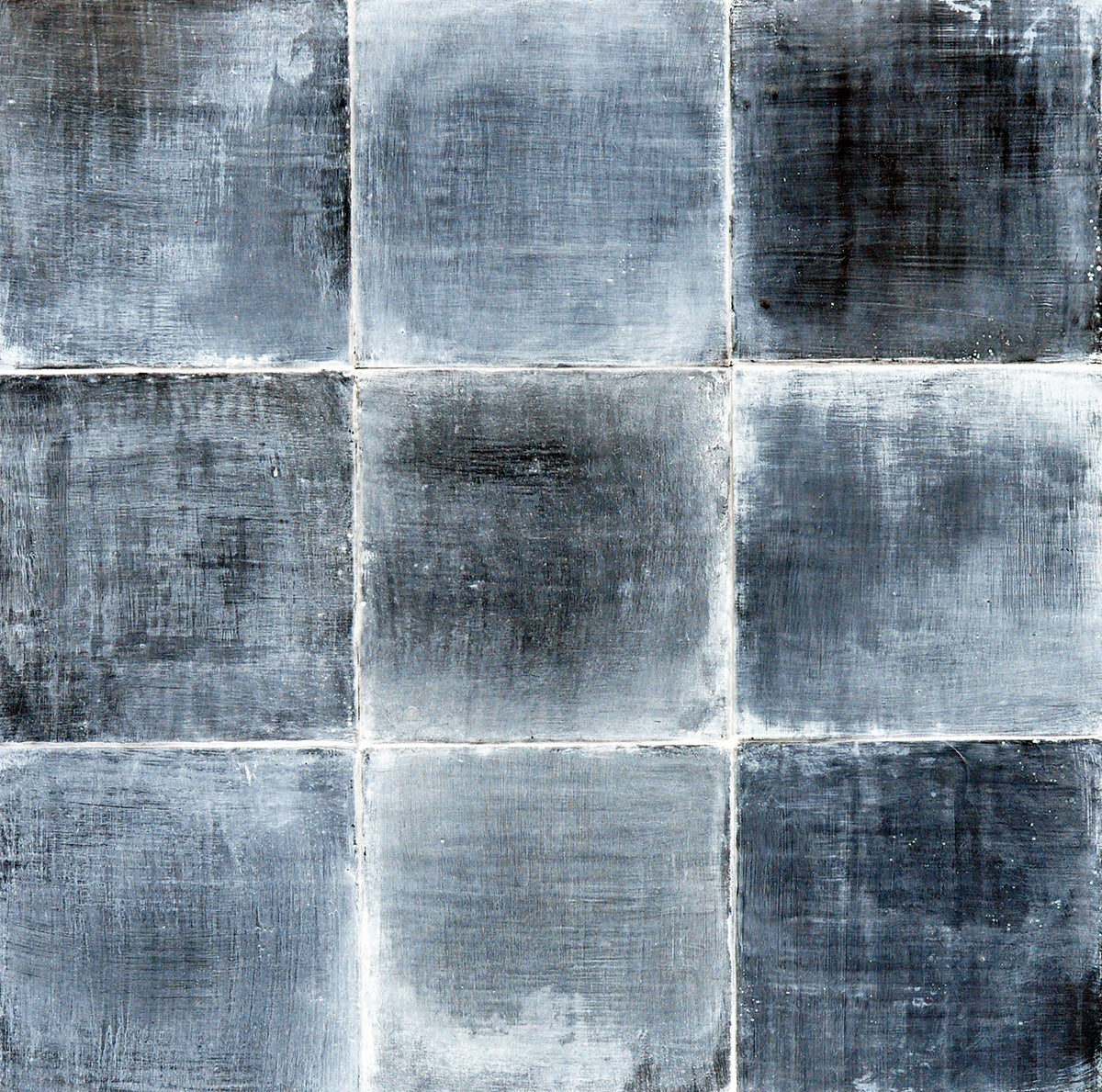 Suus Kooijman — Nine Grey Blocks 22, mixed media op paneel