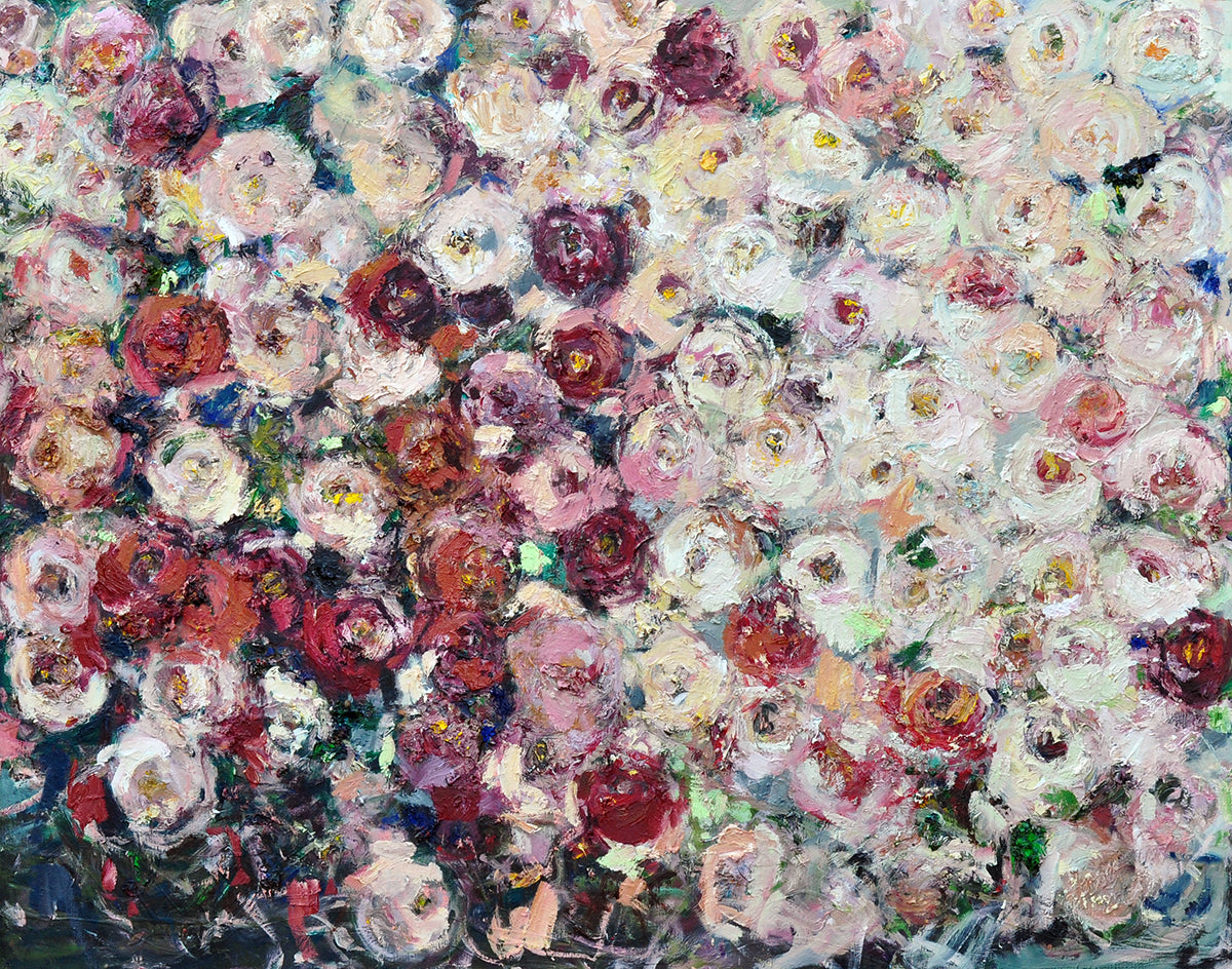 Janet Timmerije — Grande fete des roses 1, olieverf op linnen