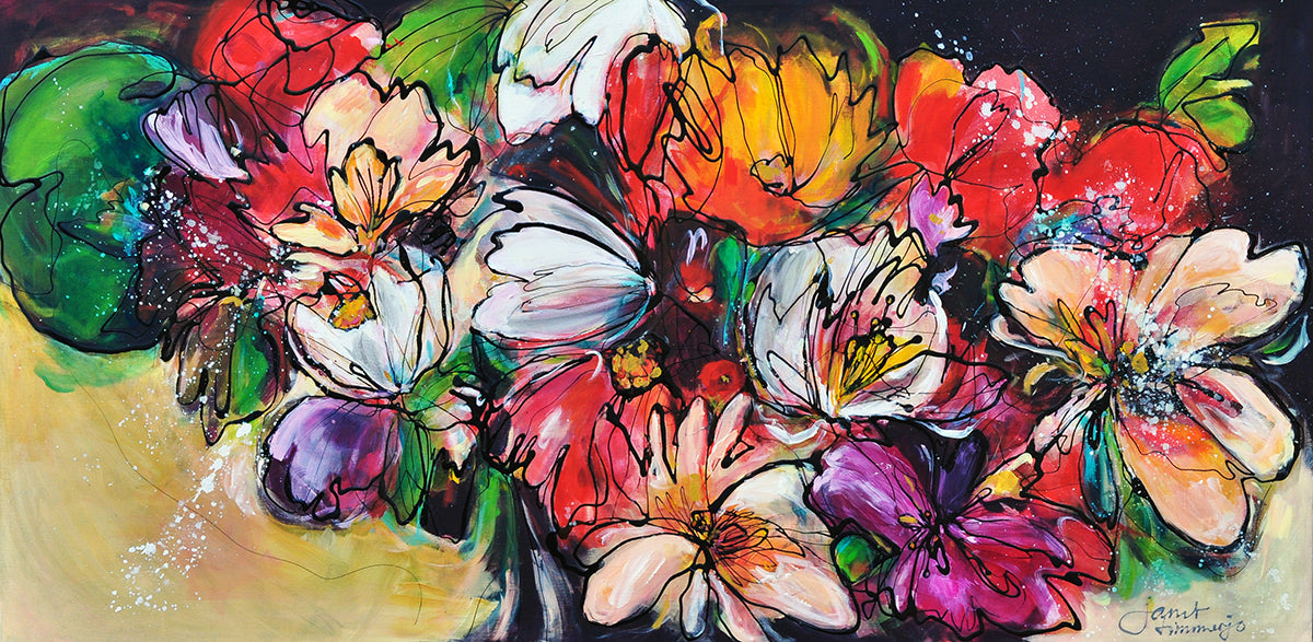 Janet Timmerije — Bunch of colors, mixed media