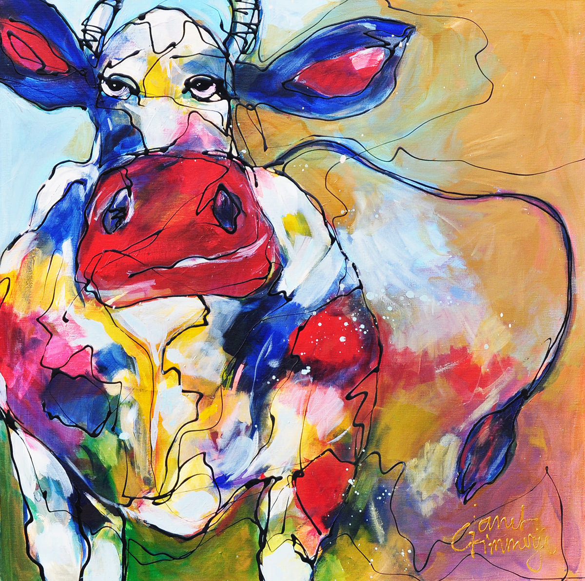Janet Timmerije — Gazing at you, acryl op linnen