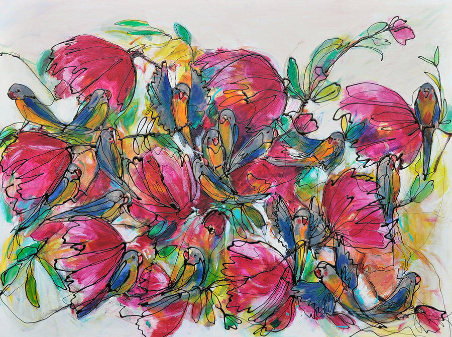 Janet Timmerije — Between the peonies