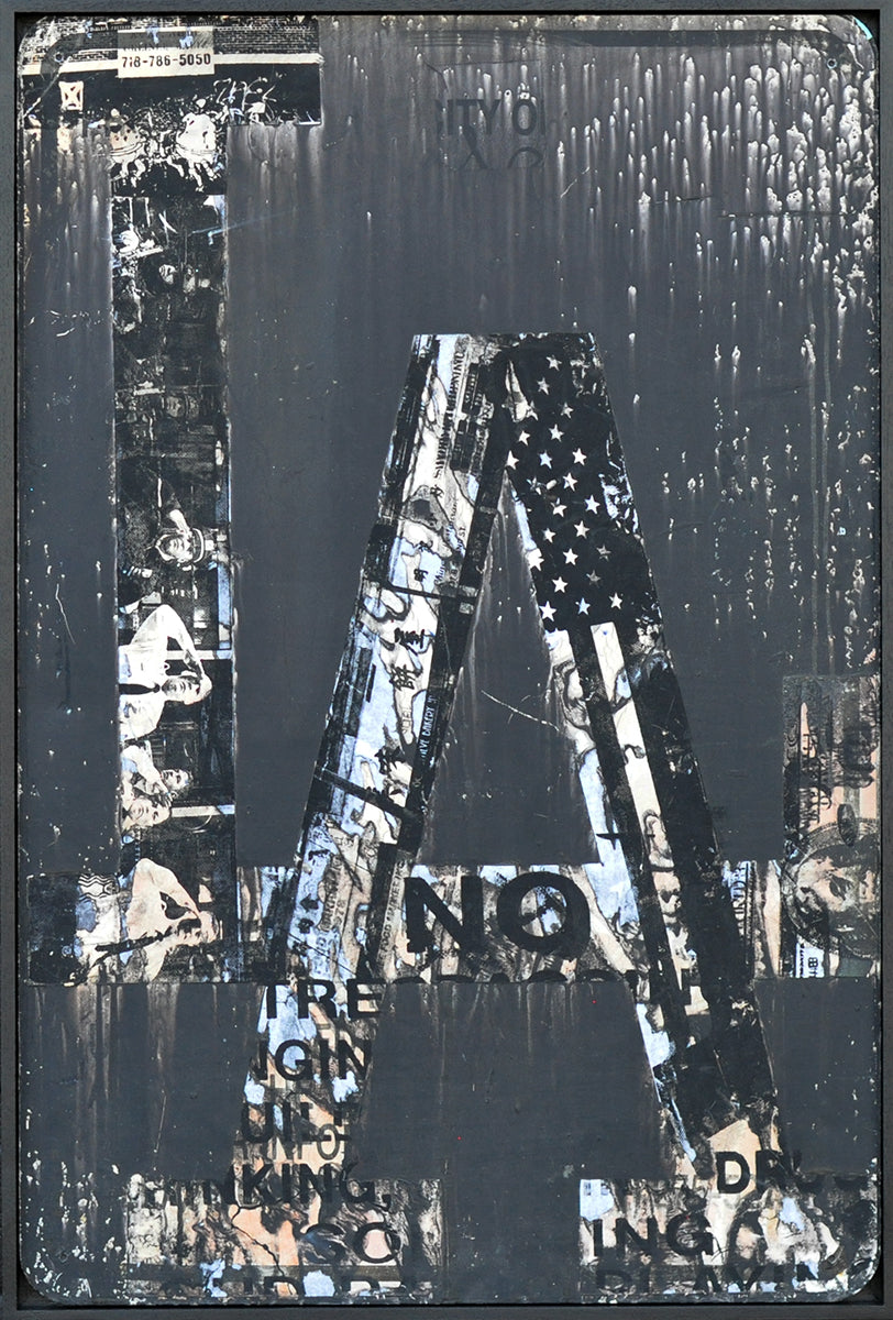 Anthony Vasquez — LA, mixed media op metaal