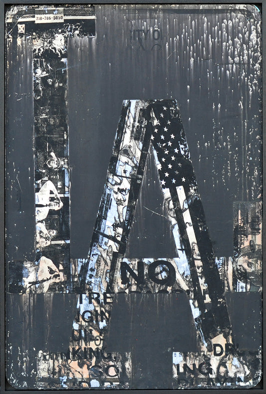 Anthony Vasquez — LA, mixed media op metaal