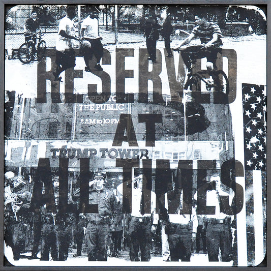 Anthony Vasquez — Reserved at all times, mixed media op metaal