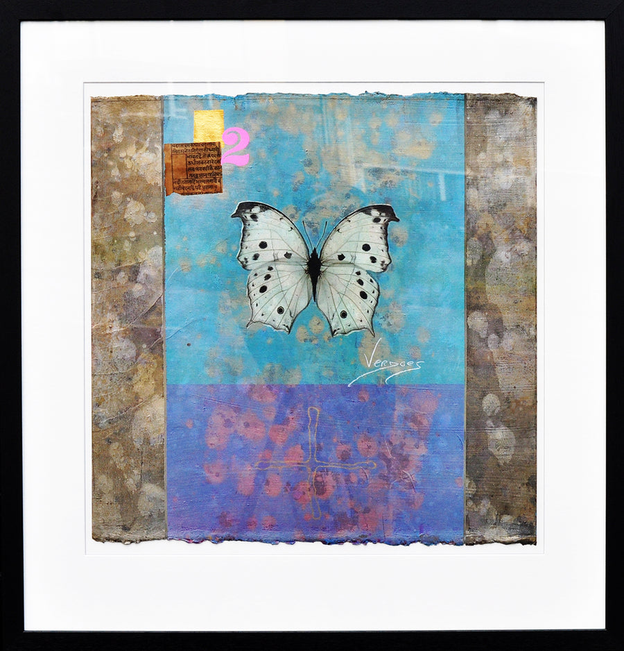 Mark Verdoes — Blue and Purple (in zwarte lijst)