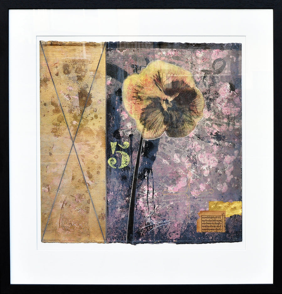Mark Verdoes — Purple field (in zwarte lijst)