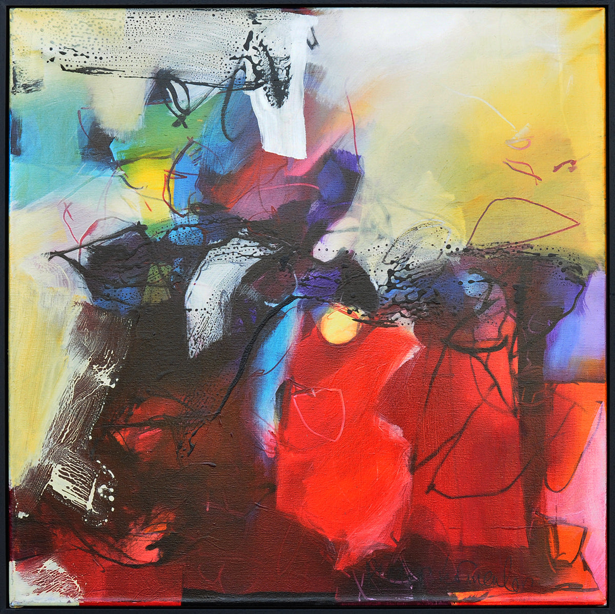Pieter Vermeulen — Oergeweld, acryl op linnen