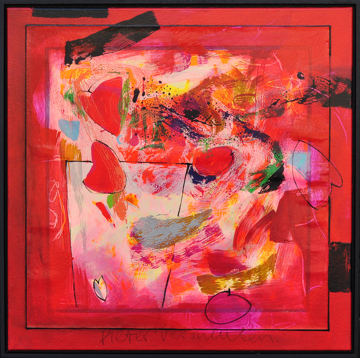 Pieter Vermeulen — Vaasverhaal 2, acryl op linnen