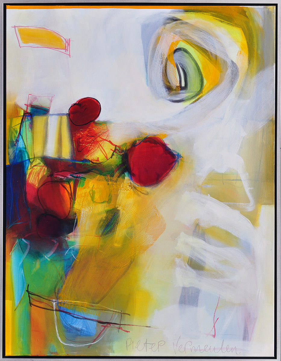 Pieter Vermeulen — Buiten eten 2, acryl op linnen