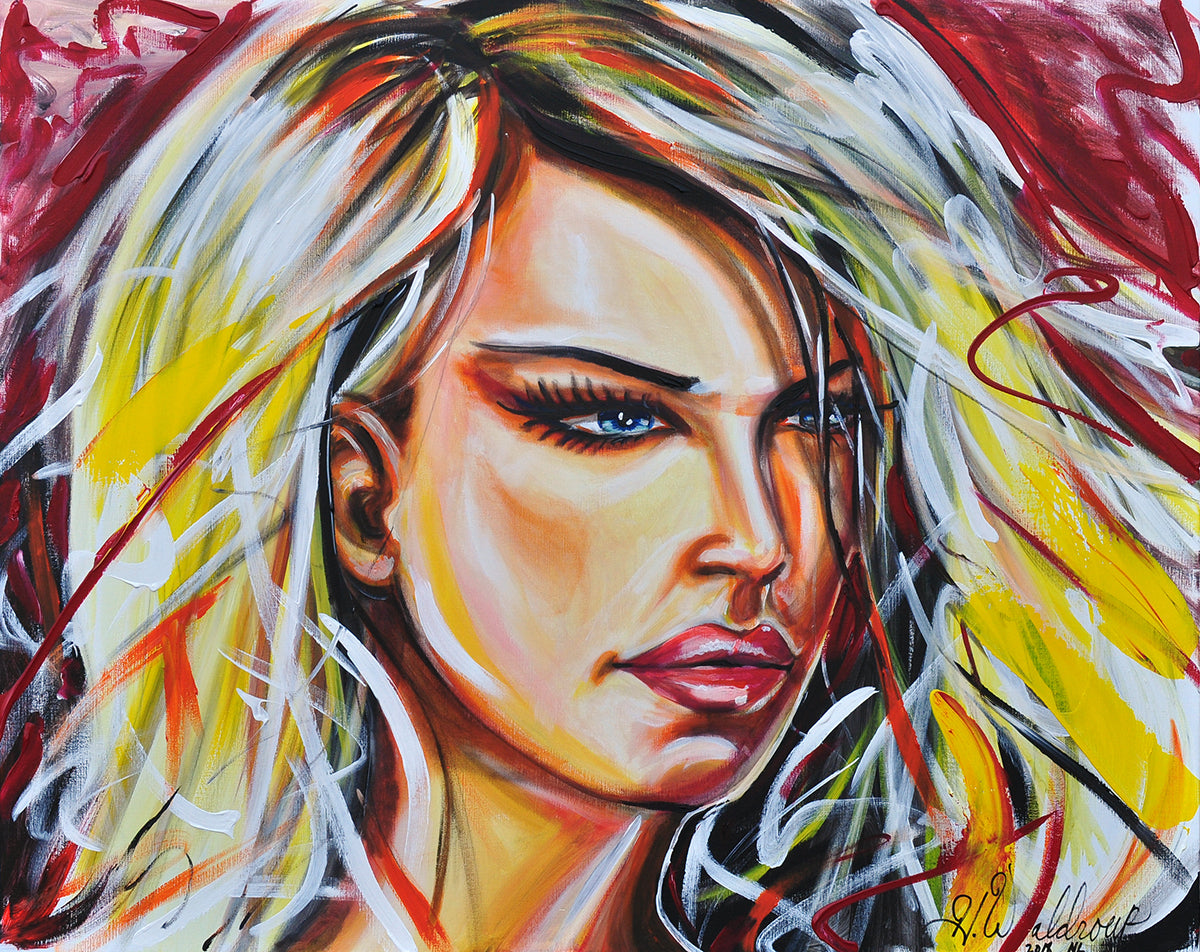 Hulbert Waldroup — M, acryl op linnen